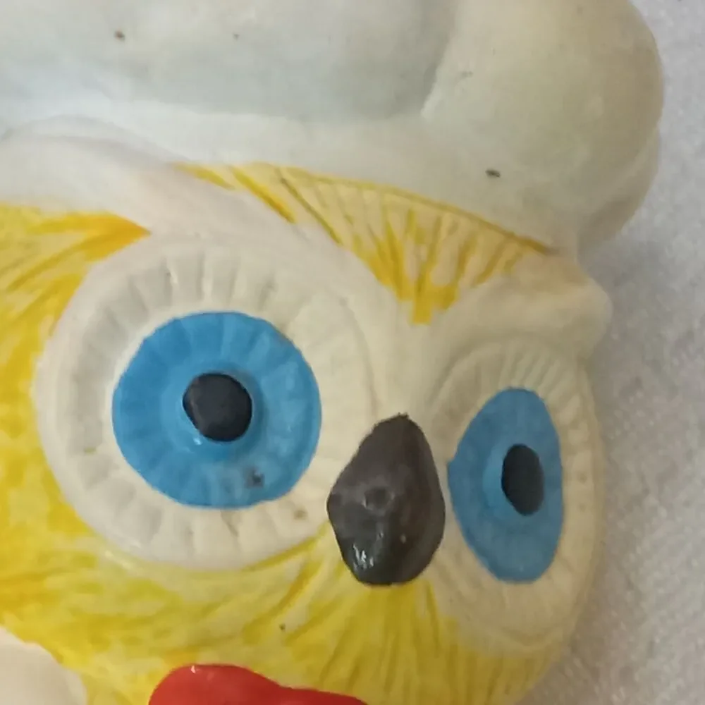 Ceramic Kitchen OWL Yellow Utensil Holder 6
